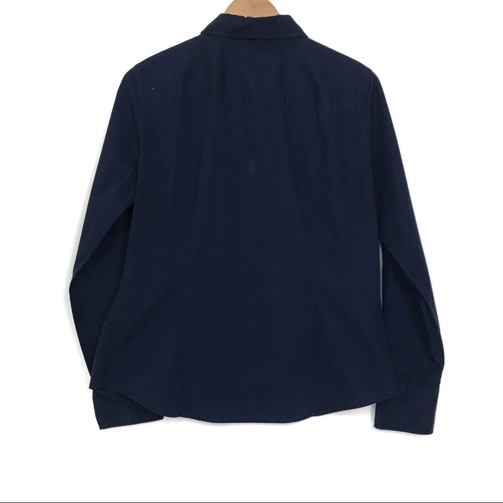 J.Crew Factory Navy Button Down Shirt Sz L - Picture 7 of 8